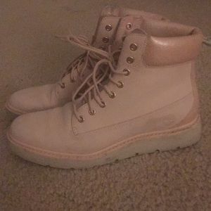Pink timberland boots